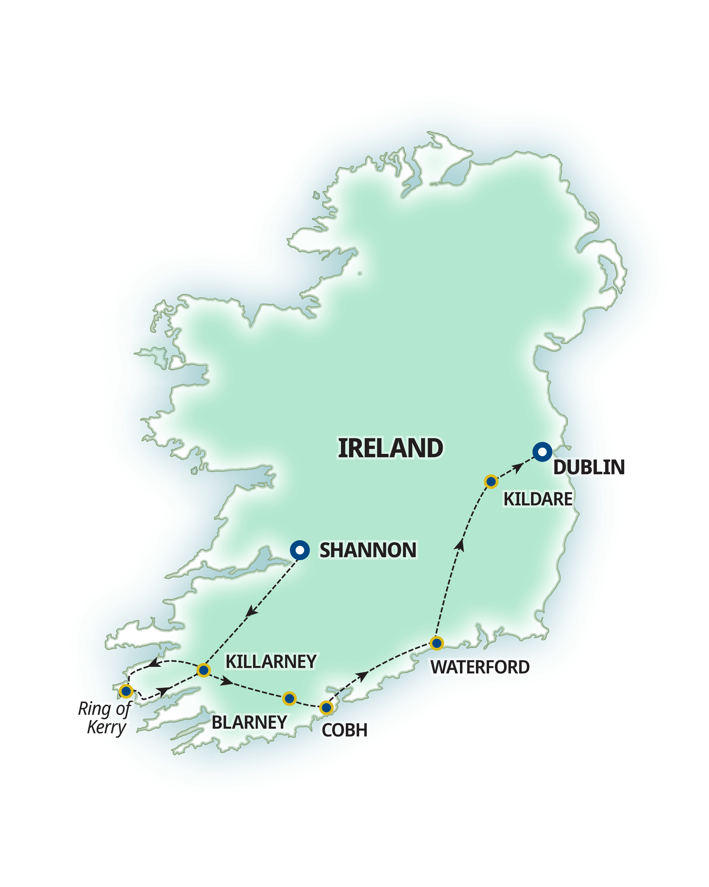 Bespoke Gift and Wedding Maps: Wedding Ring of Kerry