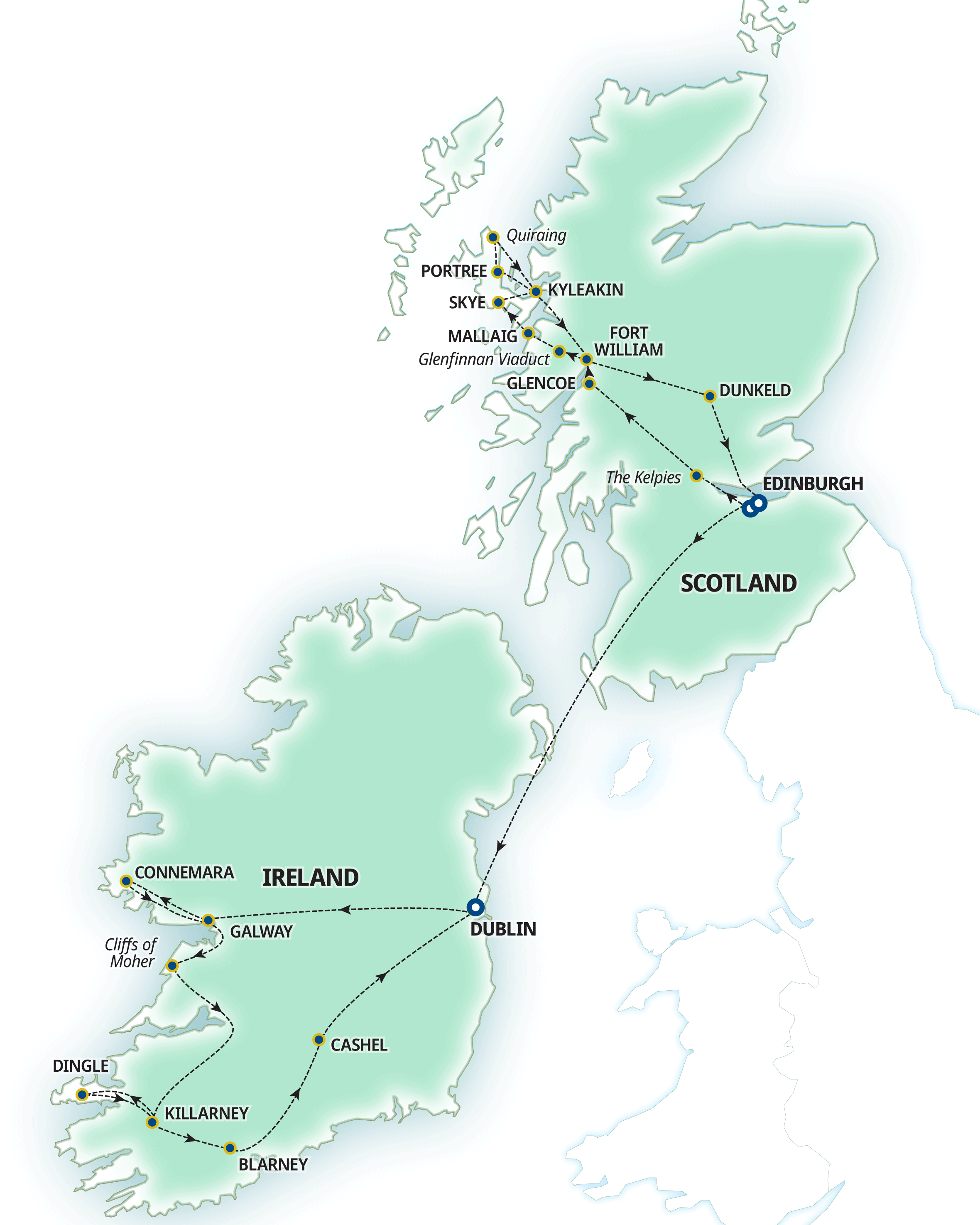 tours of ireland and scotland